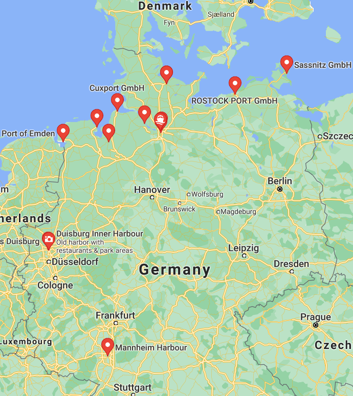 Shipping from the US to Germany: seaports in Germany