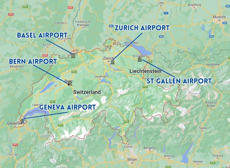 airports in Switzerland