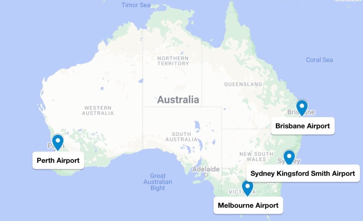 main airports in Australia
