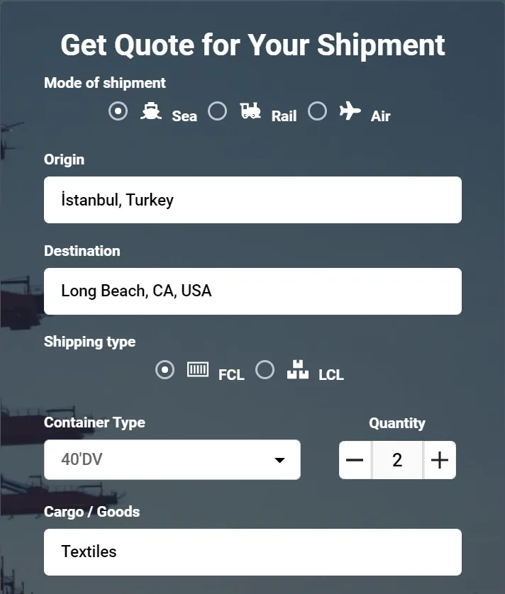 Get a shipping quote