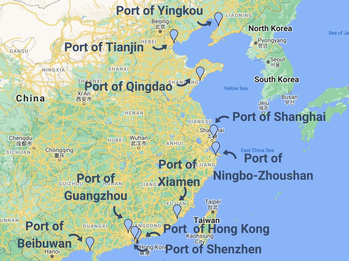 Top ports in China
